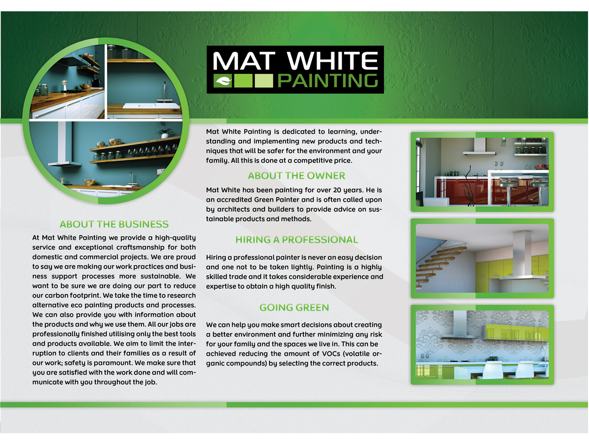 Brochure Design by AP for Mat white painting | Design #818914