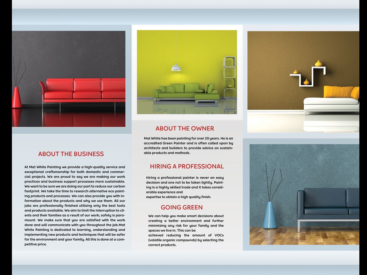 Brochure Design by AP for Mat white painting | Design #826921