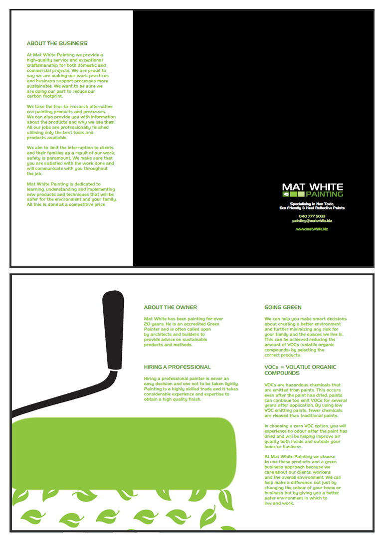 Brochure Design by akrdesigns for Mat white painting | Design #828705