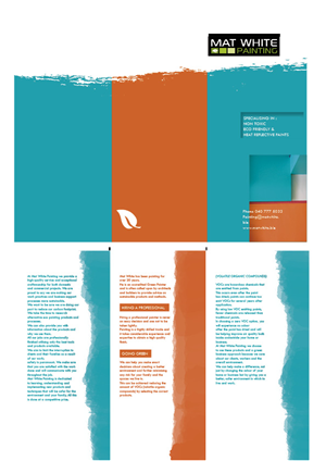 Diseño de Brochure por salaryman para Mat white painting | Diseño: #834434