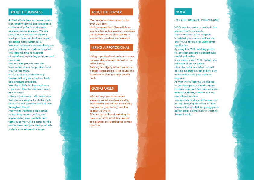 Design de Brochure par salaryman pour Mat white painting | Design #834440