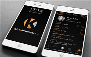 Visitenkarten-Design von Ethien für Kitto Insurance, Inc | Design: #3362436