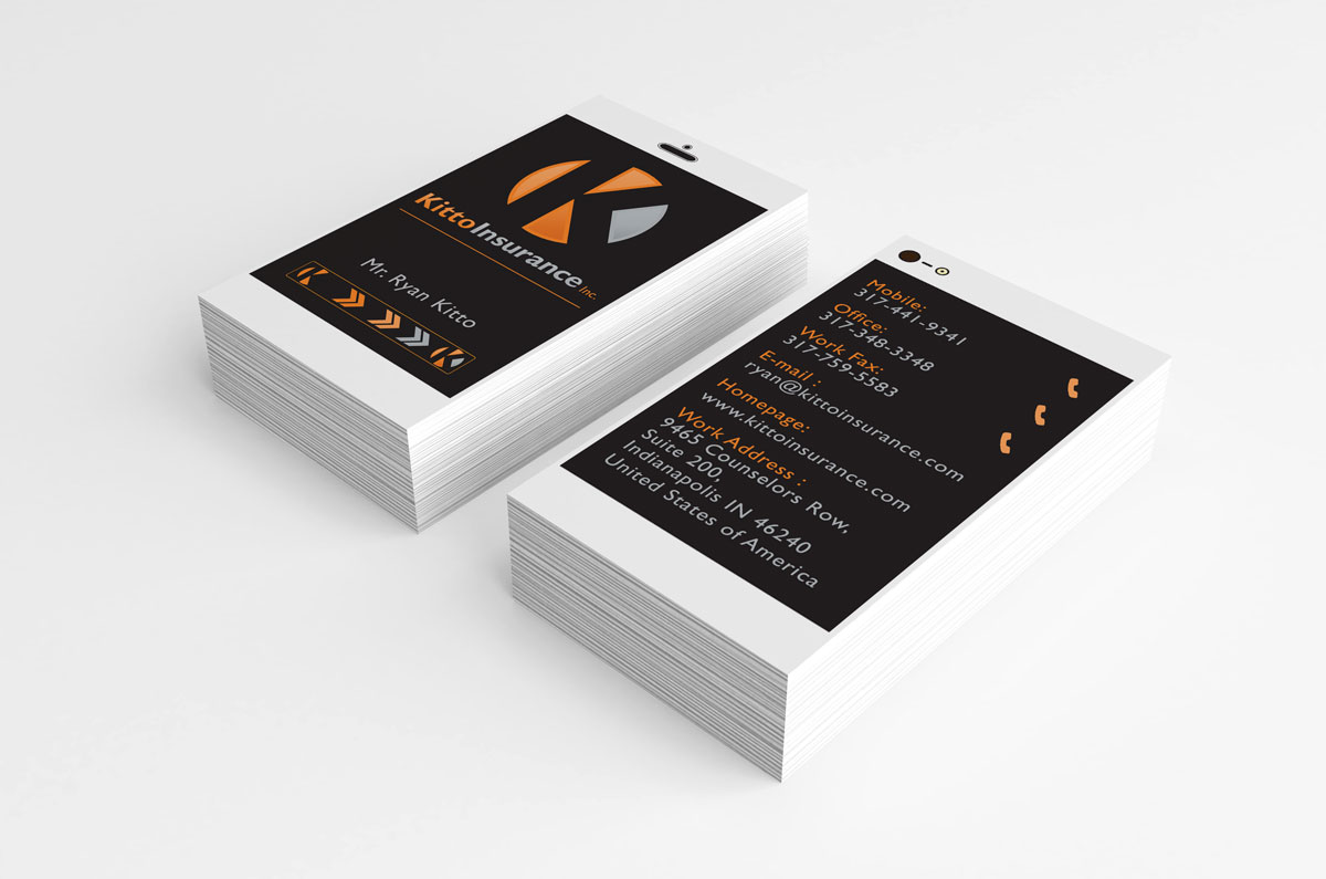Business Card Design by GRAPHICS DRIVE for Kitto Insurance, Inc | Design #3367105