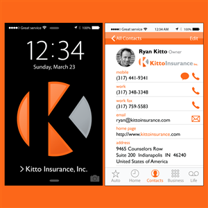 Visitenkarten-Design von adiazudin für Kitto Insurance, Inc | Design: #3385009