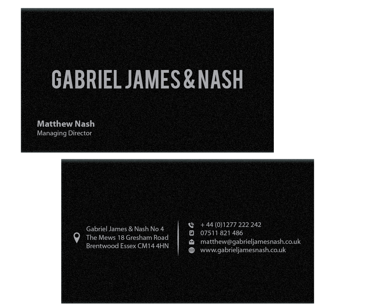 Business Card Design by joliau for Gabriel James & Nash Ltd | Design #3330169