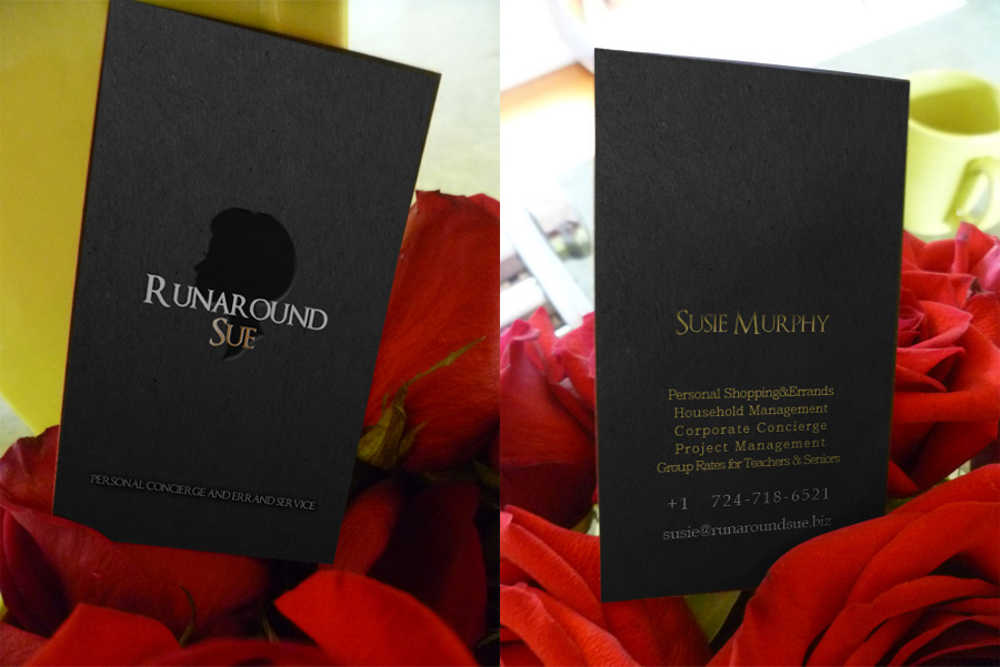 Business Card Design by Seamus Radu for Runaround Sue | Design #3477965