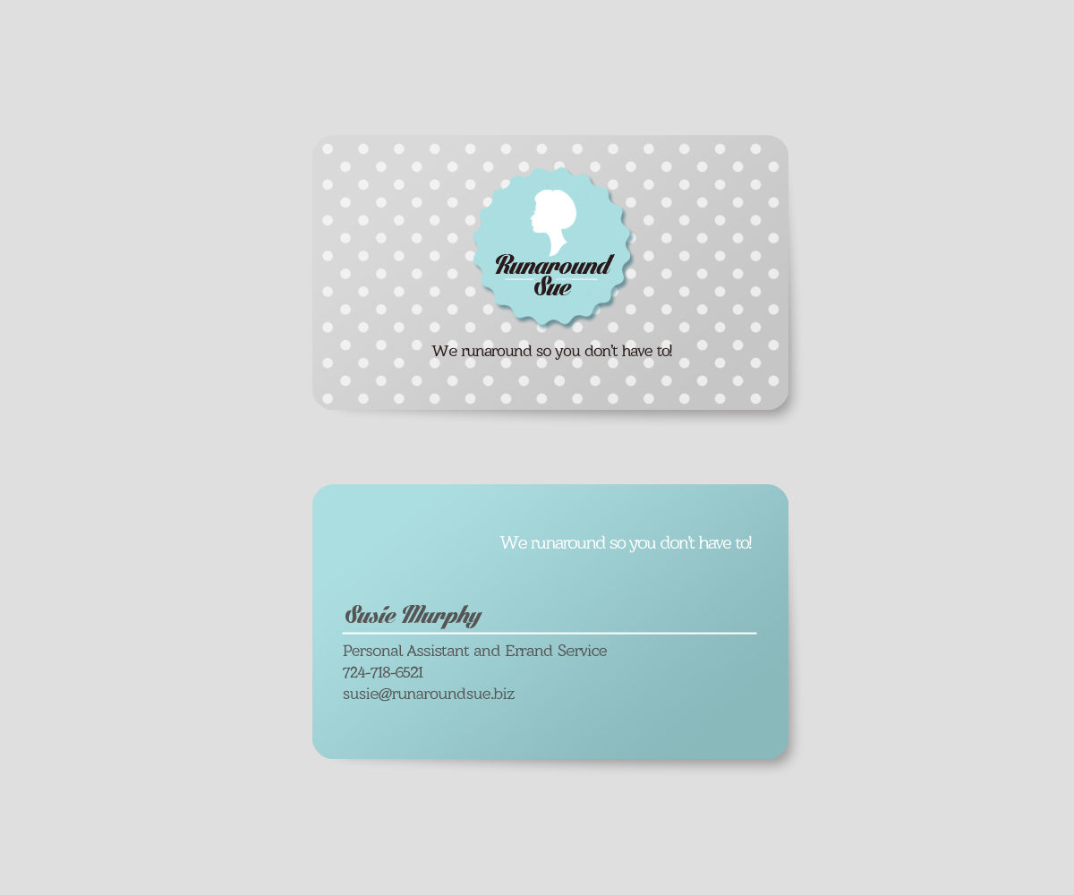 Visitenkarten-Design von Seamus Radu für Runaround Sue | Design #3478087