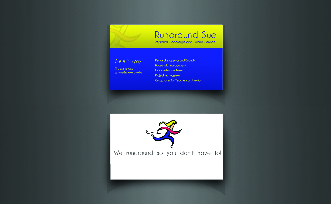 Business Card Design by a b c d sign for Runaround Sue | Design #3411342
