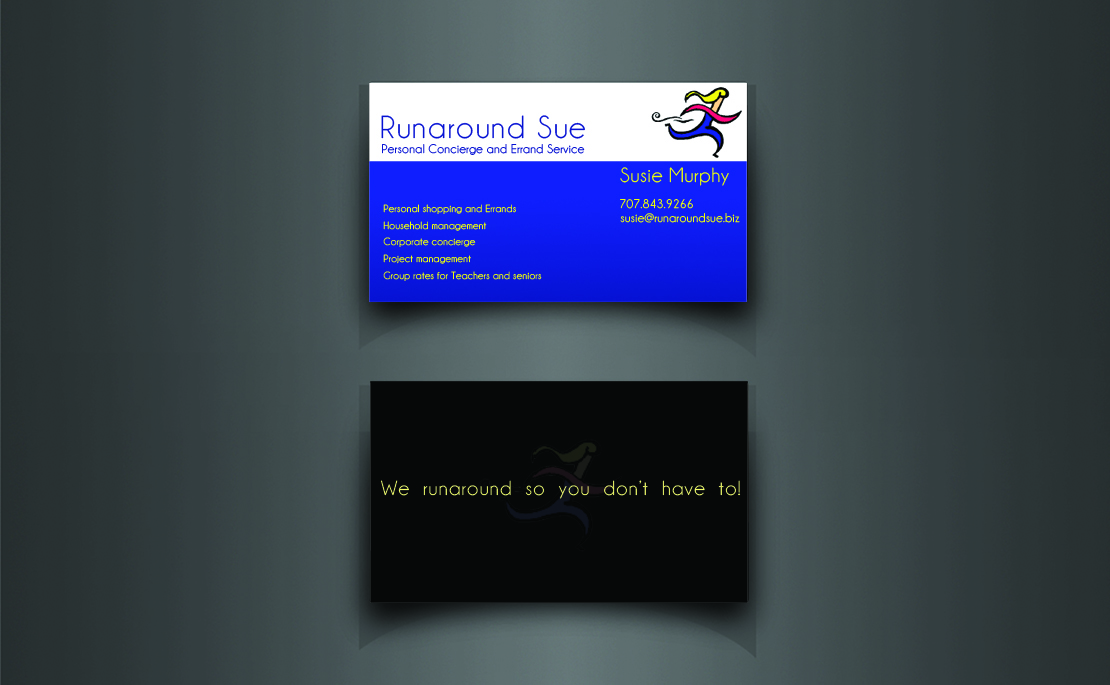 Business Card Design by a b c d sign for Runaround Sue | Design #3411407