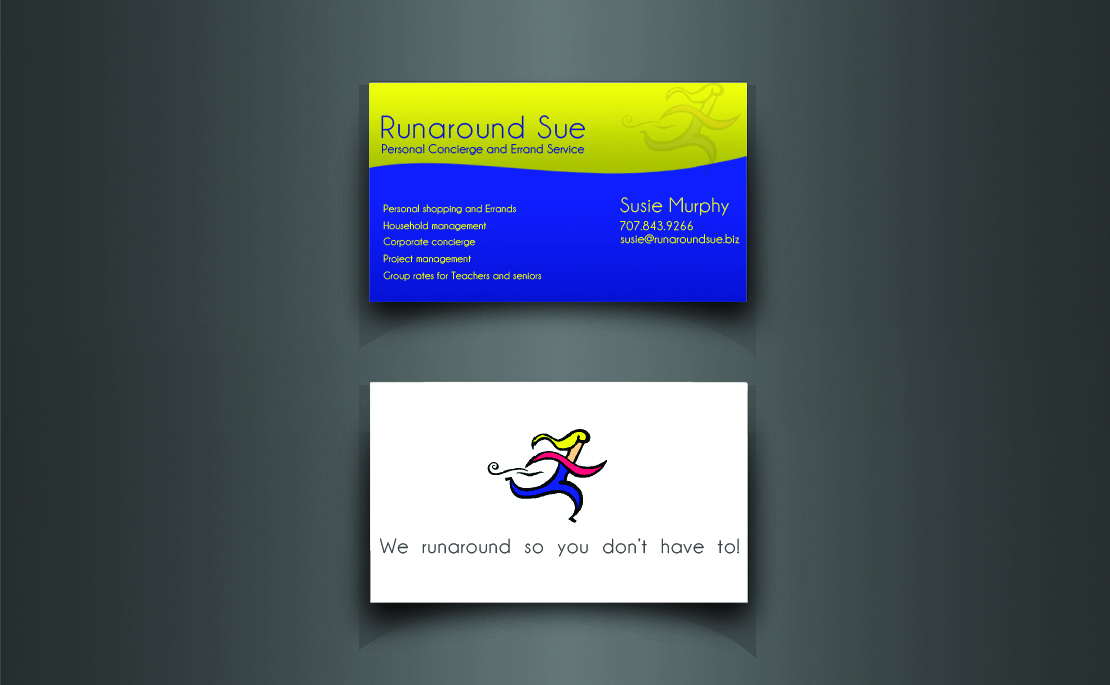 Business Card Design by a b c d sign for Runaround Sue | Design #3411471