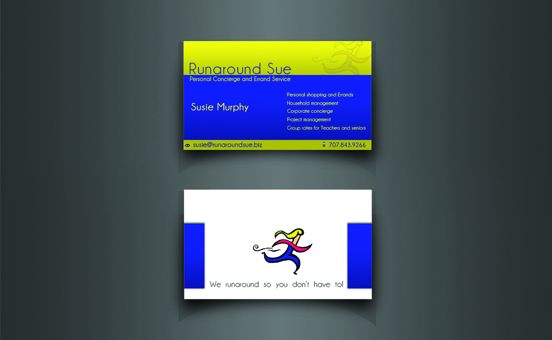 Business Card Design by a b c d sign for Runaround Sue | Design #3411574