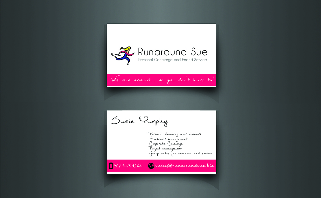 Business Card Design by a b c d sign for Runaround Sue | Design #3433873