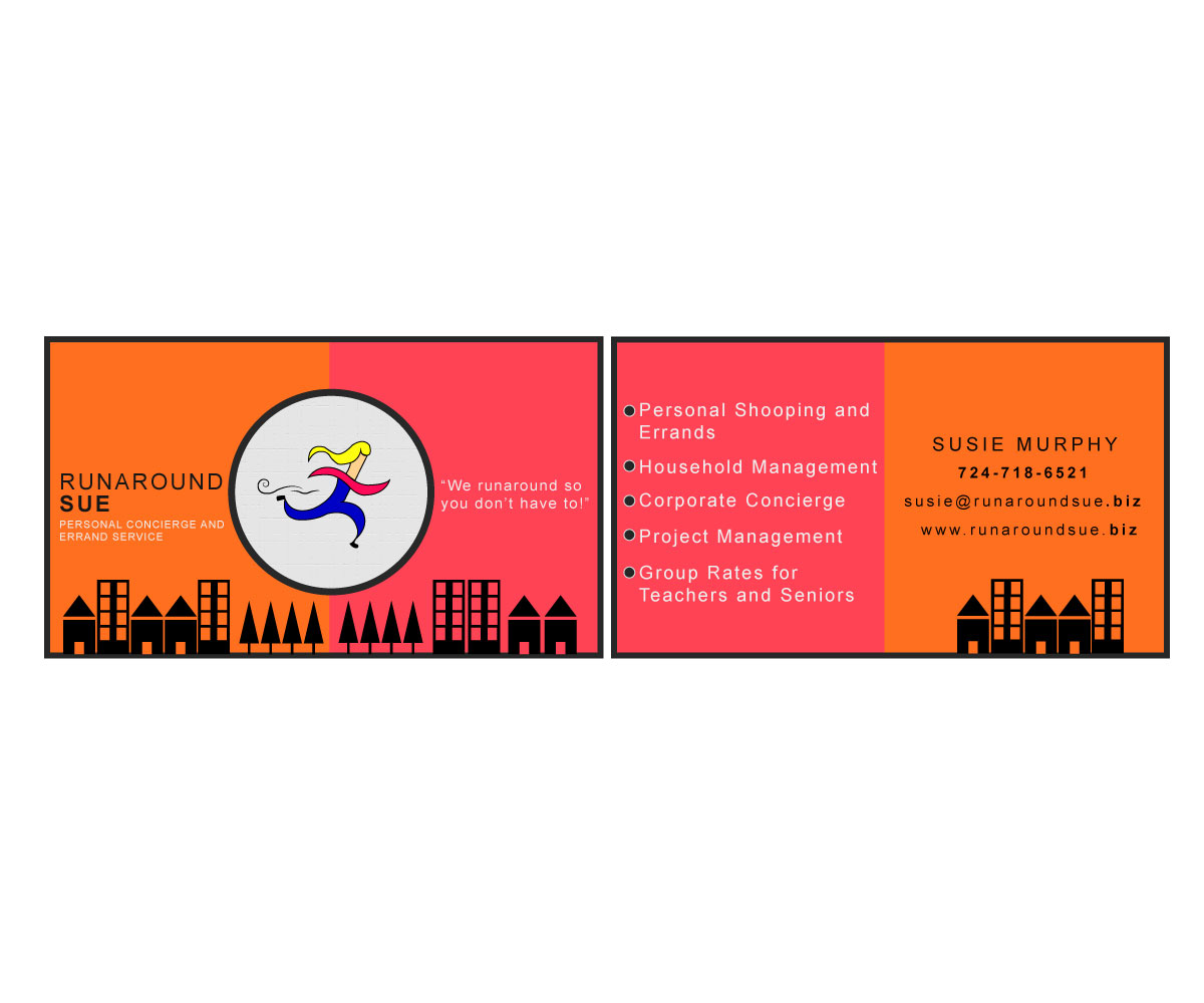Business Card Design by francismaracha for Runaround Sue | Design #3357630