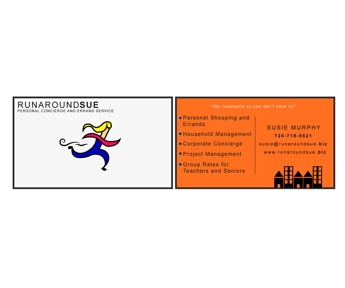 Business Card Design by francismaracha for Runaround Sue | Design #3357643