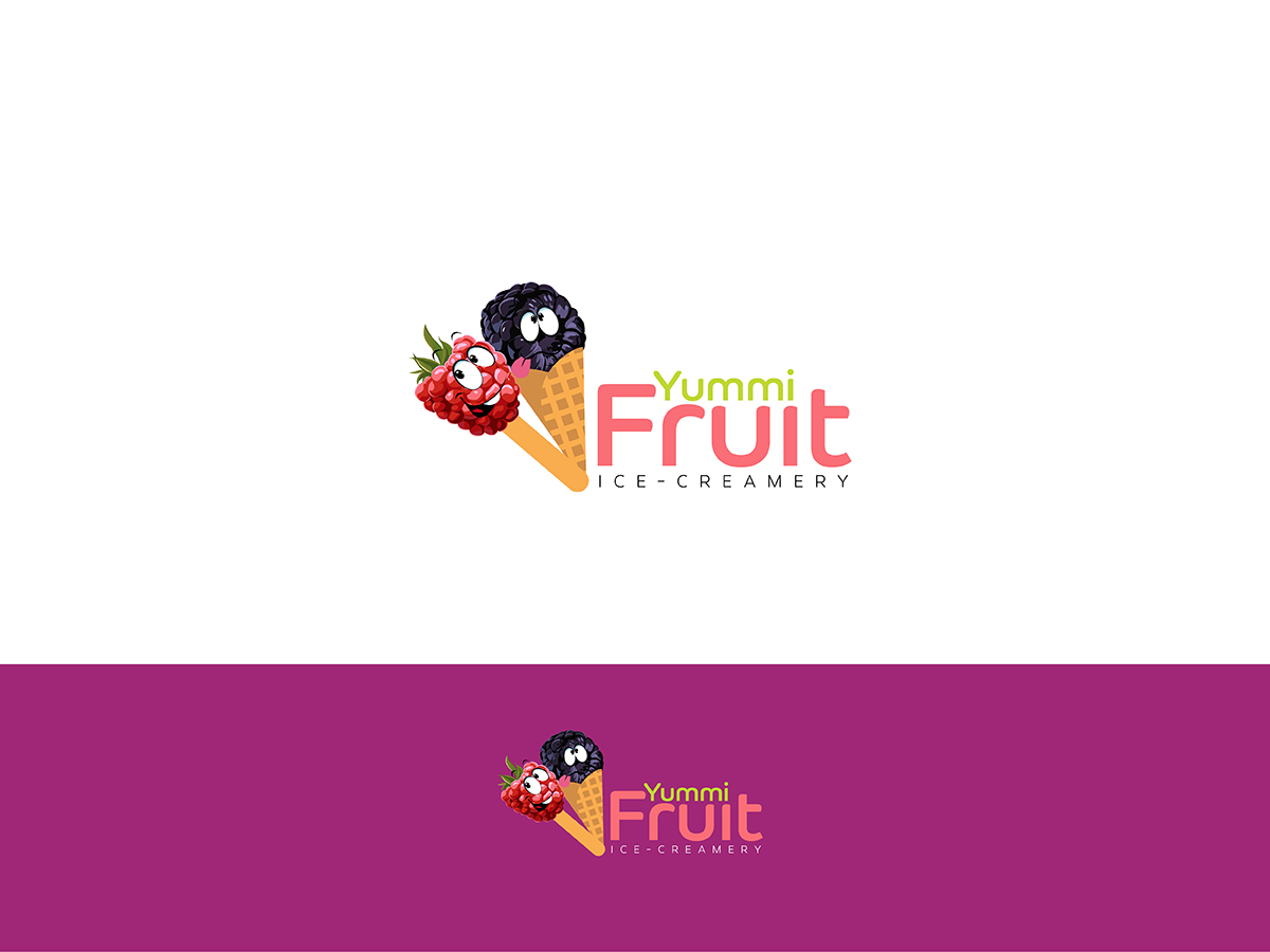 Logo Design by RoundYellow for Yummi Fruit Ice-Creamery | Design #3340632