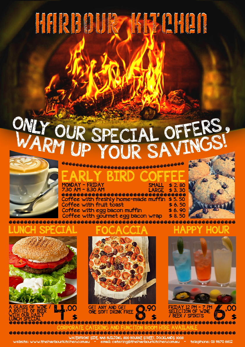 elegant playful catering flyer design for a company by paxart