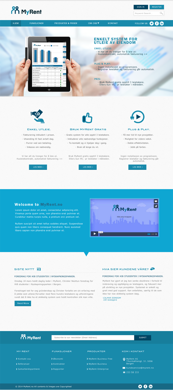 Web Design by JM for MyRent | Design #3410295