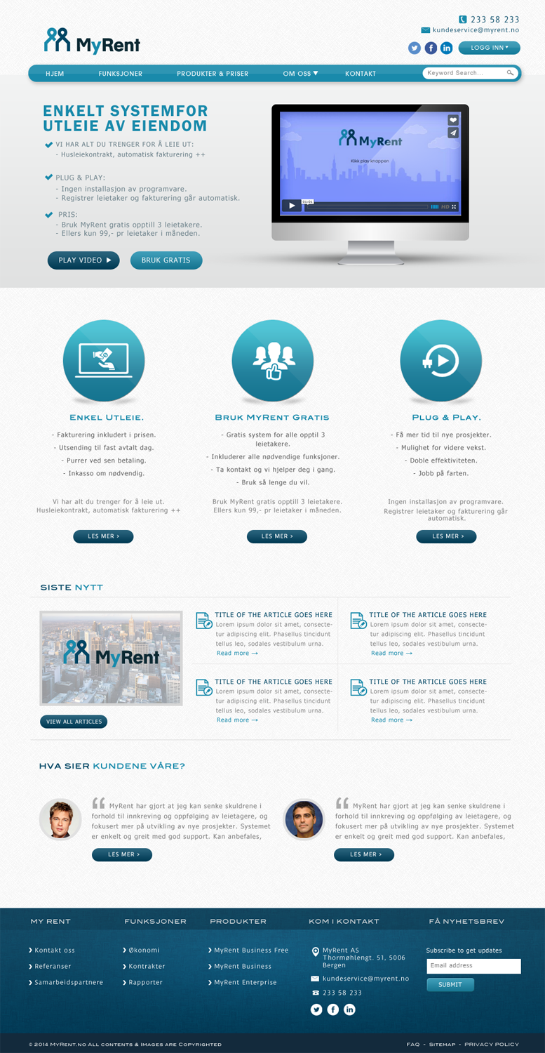 Diseño Web por JM para MyRent | Diseño #3410400