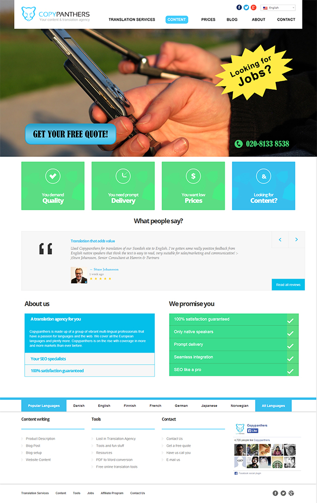 Web Design by M79 for Panter Tercumanlik | Design #3339267