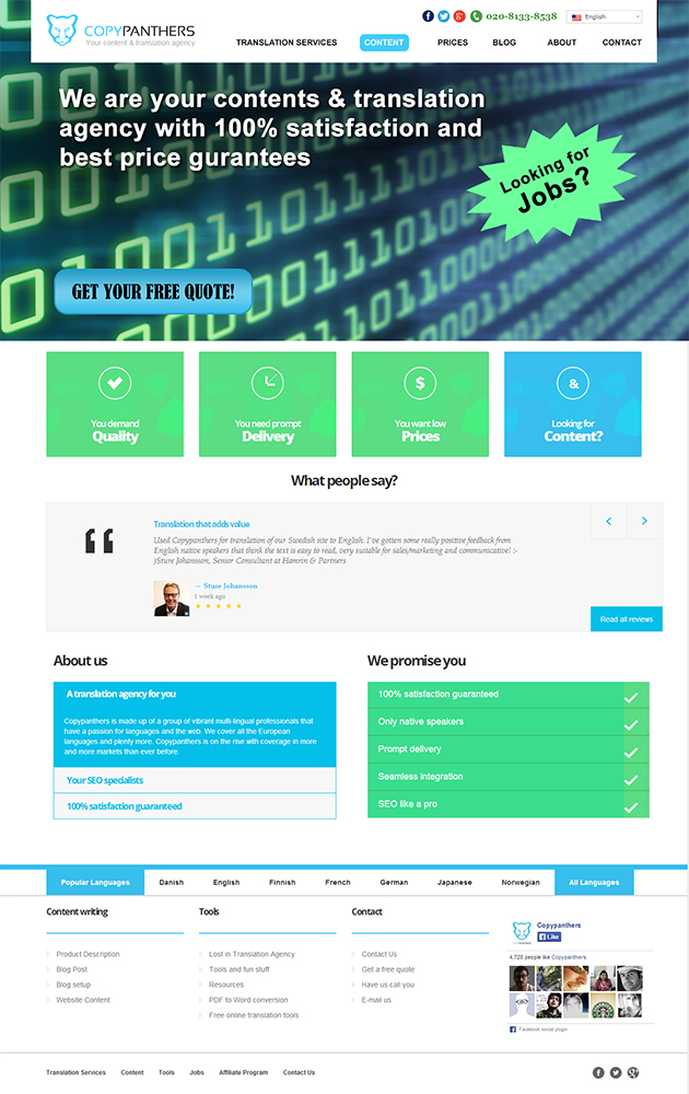 Web Design by M79 for Panter Tercumanlik | Design #3339319