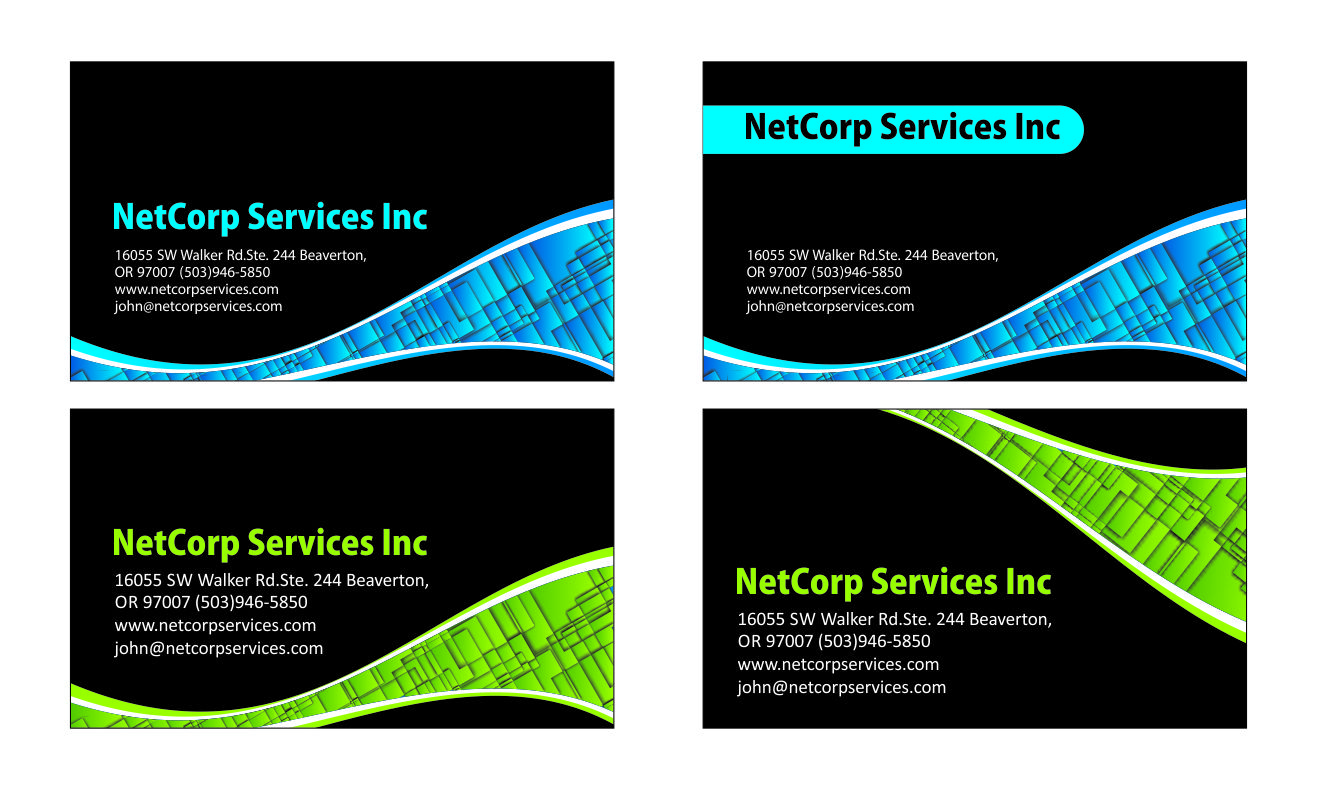 Business Card Design by sunilchavan.sac for NetCorp Services, Inc. | Design #3333091