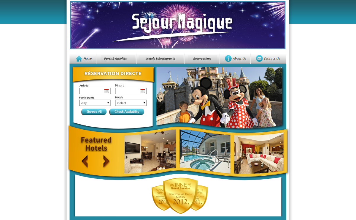 Web Design by Giovanni for Billets Parcs | Design #3352535