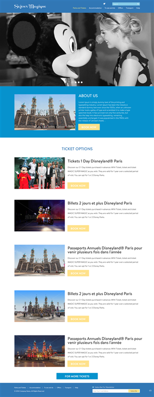 Web Design by pb for Billets Parcs | Design #5160673