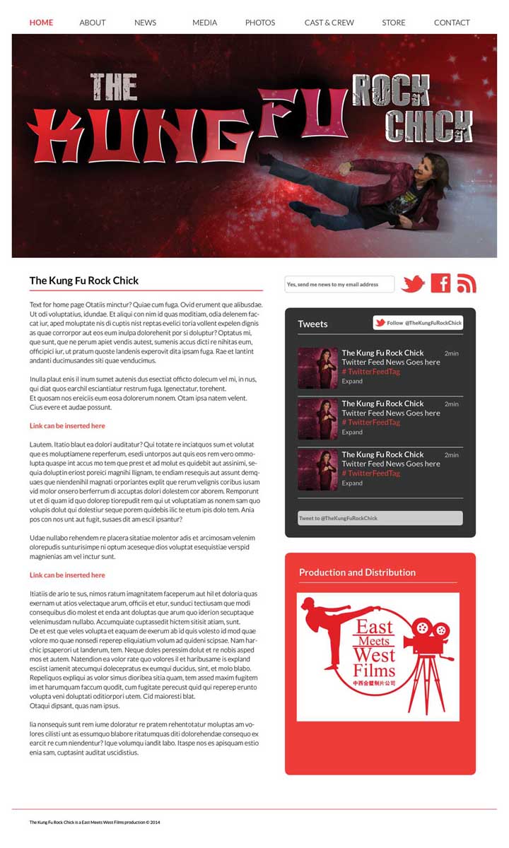 Web-Design von vrdesignaid für East Meets West Films | Design #3569921