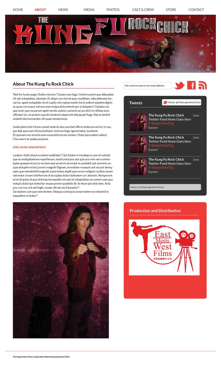Web Design par vrdesignaid pour East Meets West Films | Design #3569930