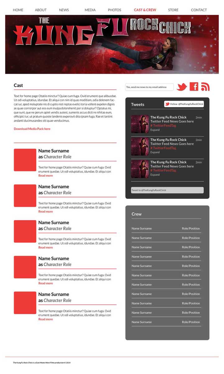 Diseño Web por vrdesignaid para East Meets West Films | Diseño #3569972