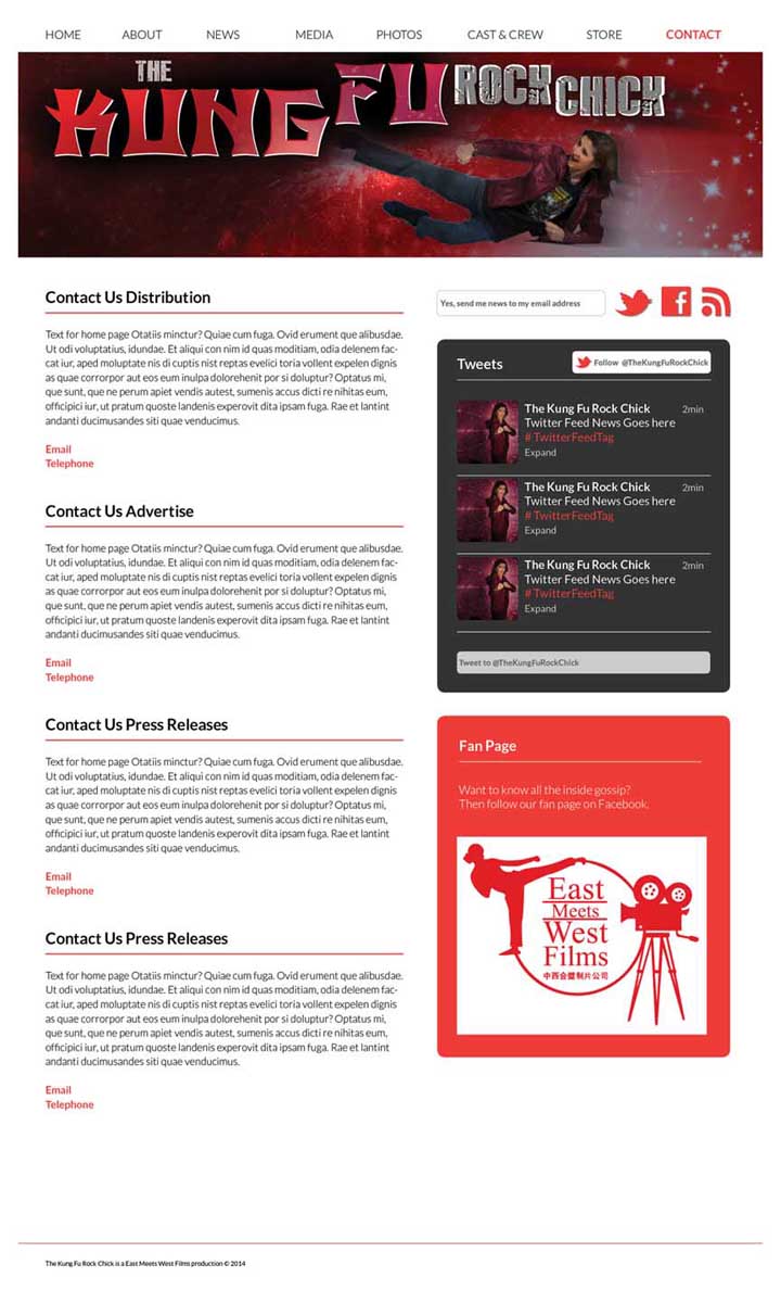 Web Design by vrdesignaid for East Meets West Films | Design: #3569984