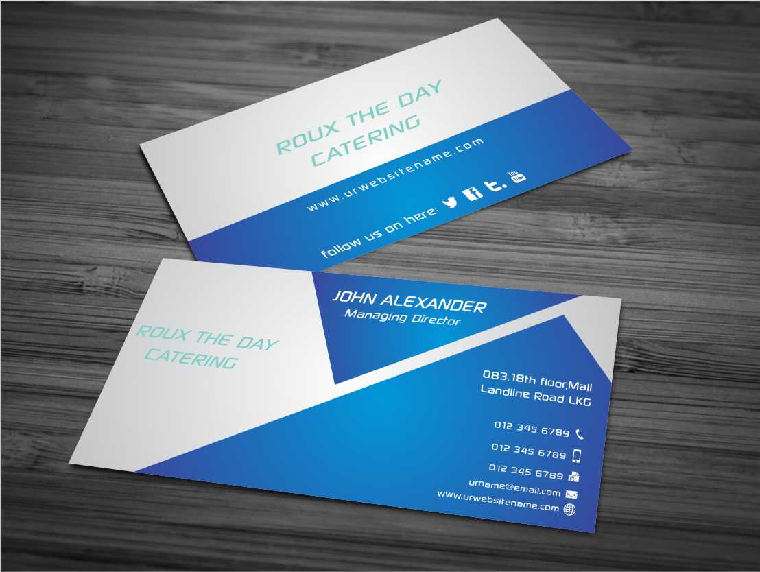 Business Card Design by AwsomeD for Roux the Day Catering | Design #3343641