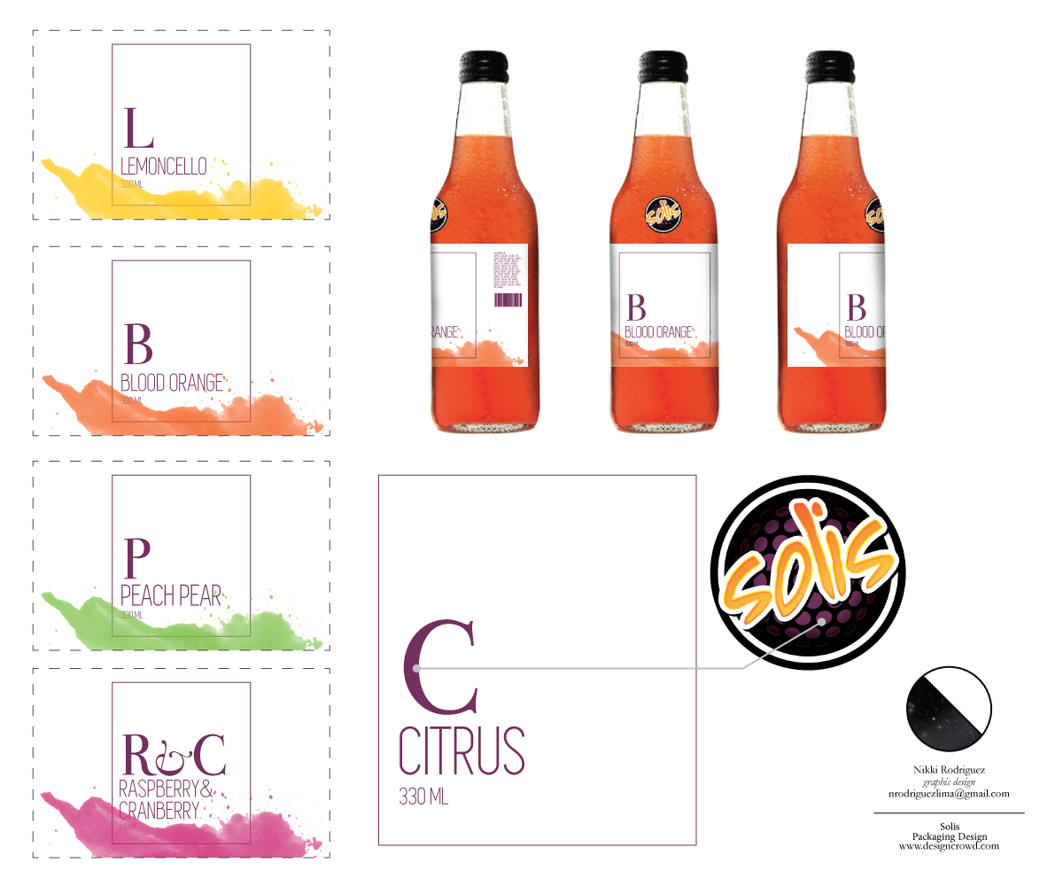 Label Design by nrodriguezlima for Solis Beverages Holding Pty Ltd | Design #3376361