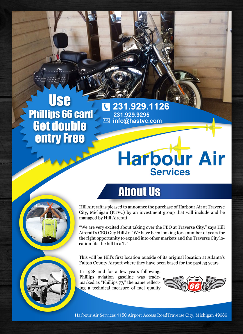 Flyer Design by ESolz Technologies for Hill Aircraft | Design #3358583