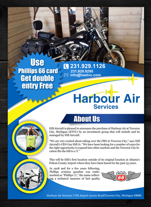 Flyer Design by ESolz Technologies for Hill Aircraft | Design #3358583