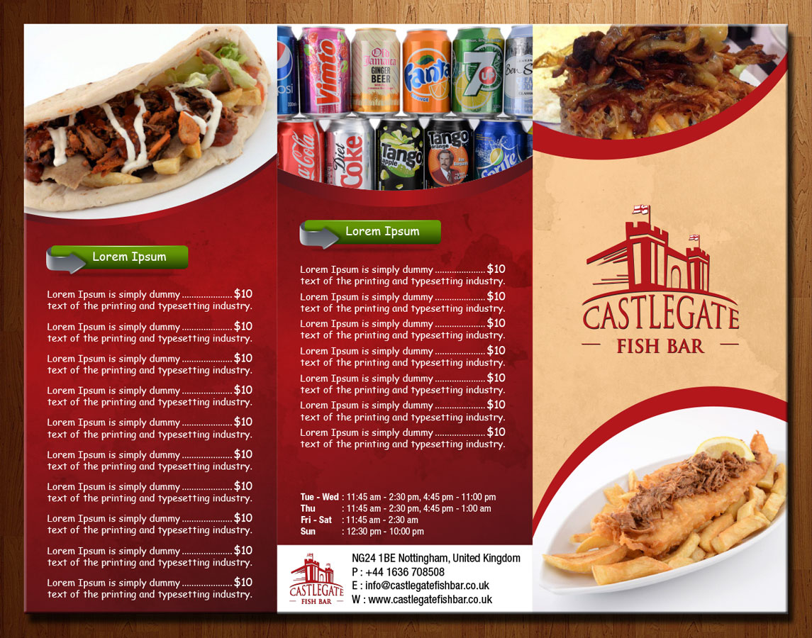 Menu Design by theblueart for this project | Design #3360863