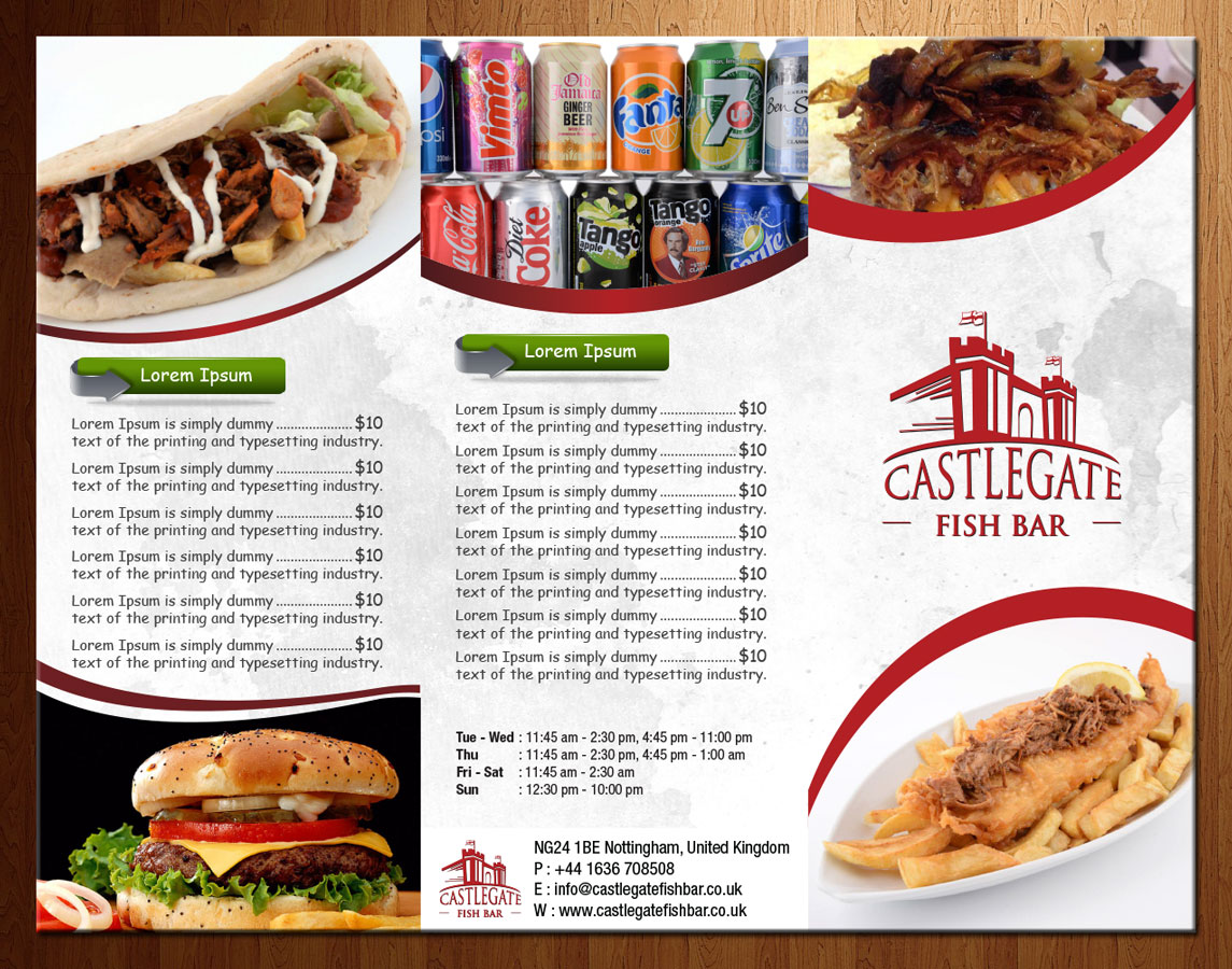 Menu Design by theblueart for this project | Design #3368132