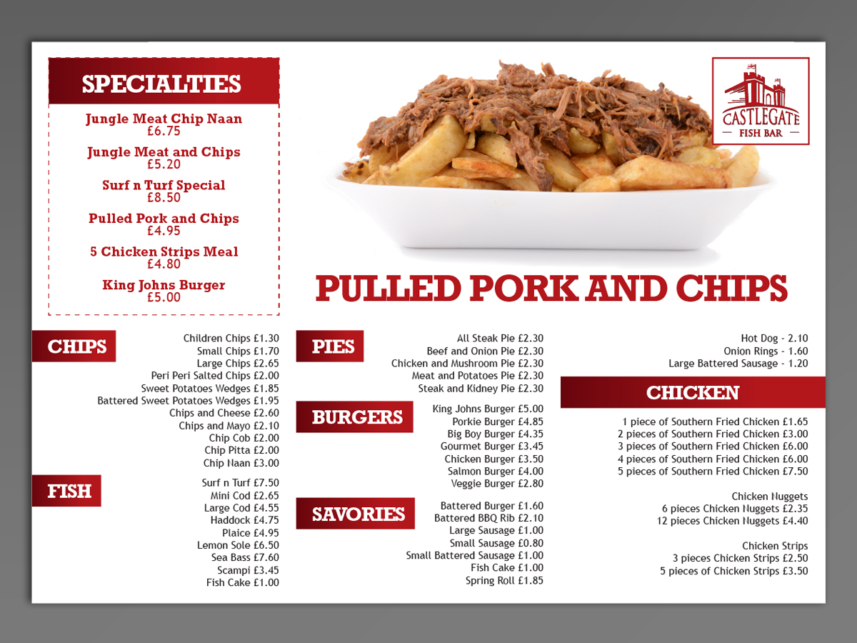 Menu Design by Toblindfoldher Graphic Design for this project | Design #3361294