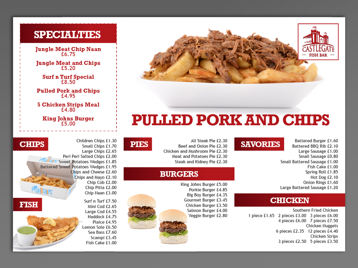 Menu Design by Toblindfoldher Graphic Design for this project | Design #3368238