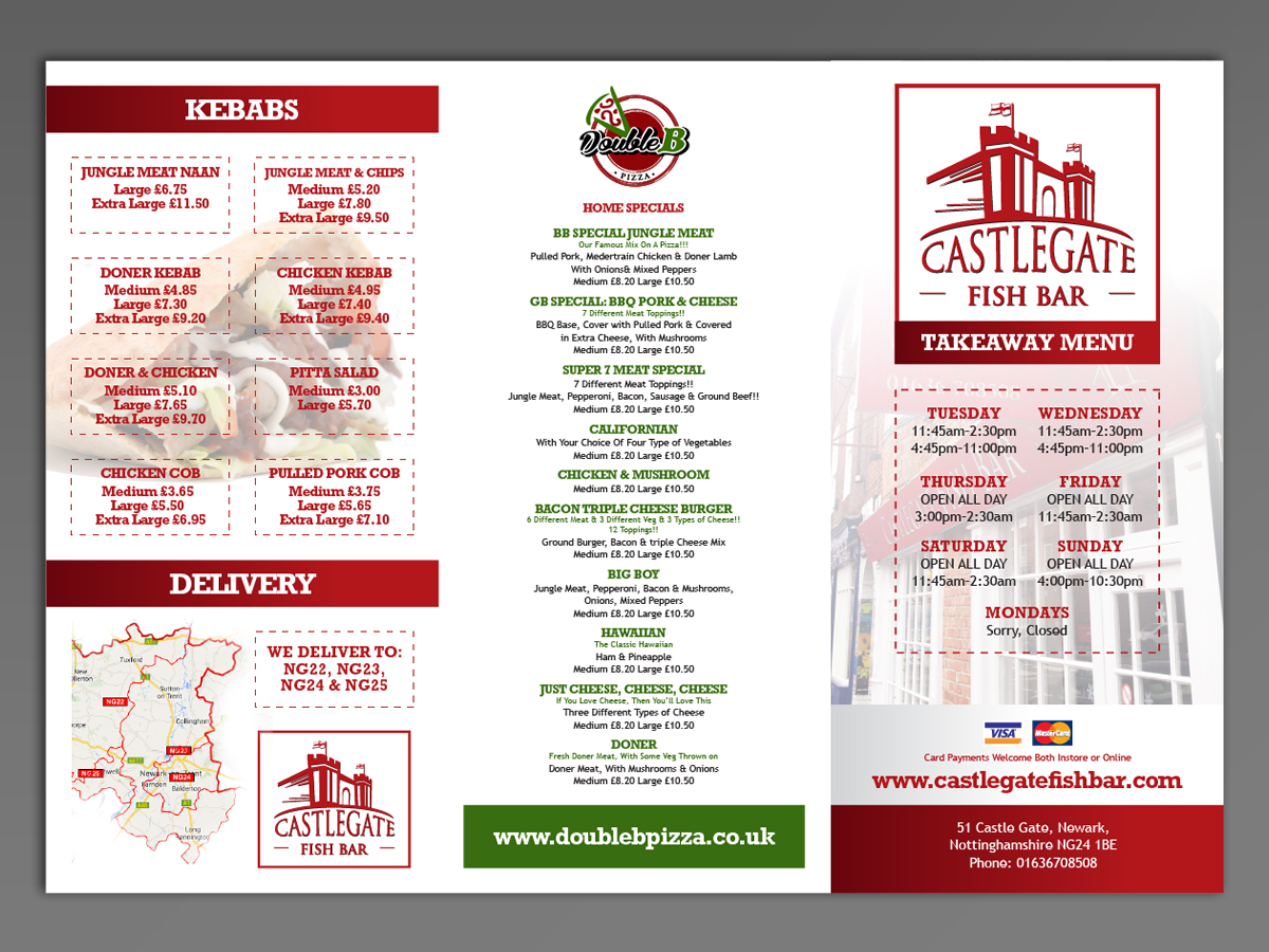 Menu Design by Toblindfoldher Graphic Design for this project | Design #3375449