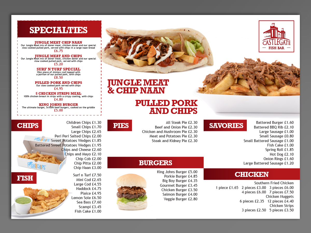 Menu Design by Toblindfoldher Graphic Design for this project | Design #3375461