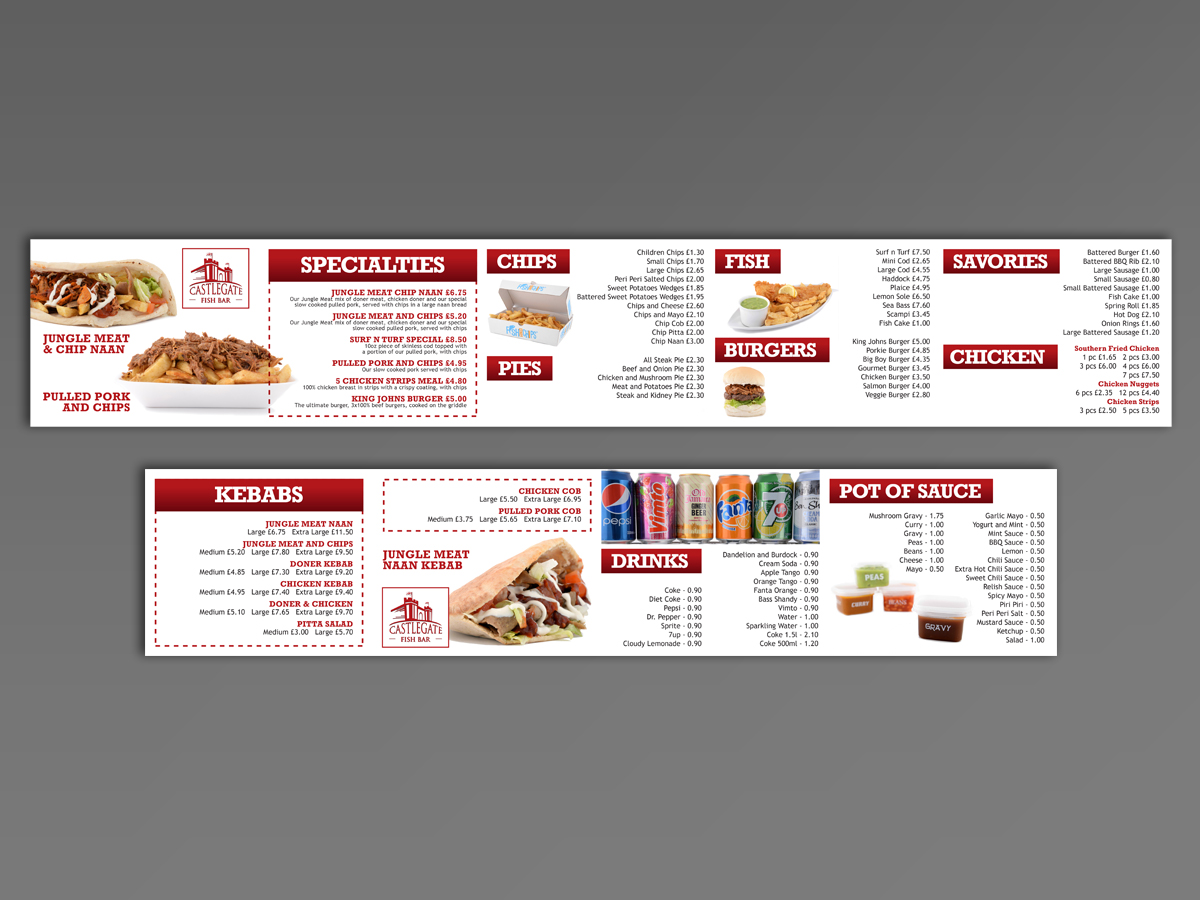 Menu Design by Toblindfoldher Graphic Design for this project | Design #3388100