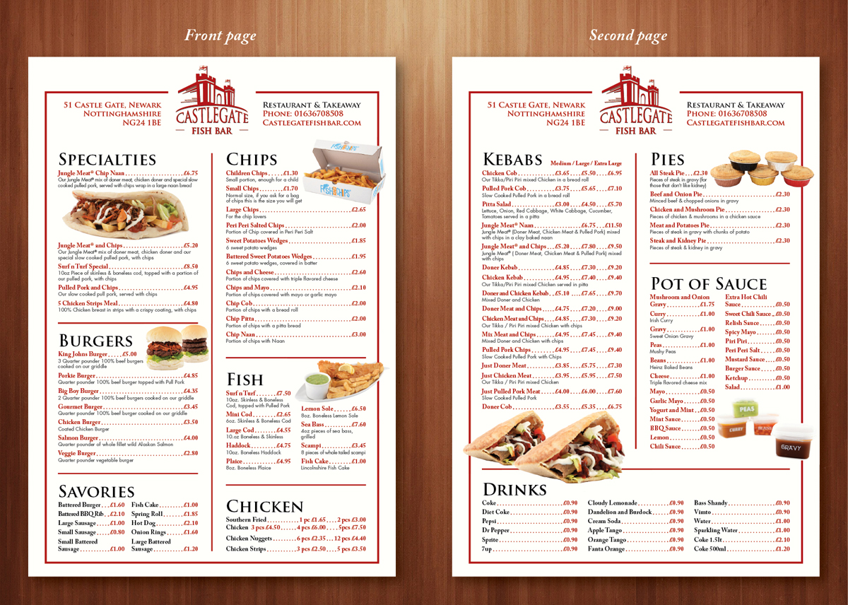 Menu Design by Ekanite for this project | Design #3379071