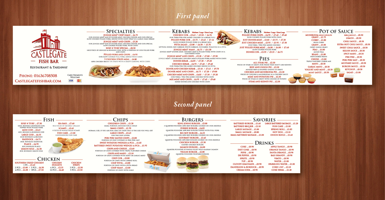 Menu Design by Ekanite for this project | Design #3382146