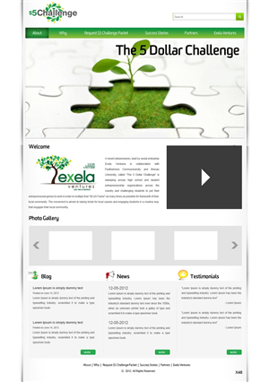 Wordpress Design by pb for Exela Ventures LLC | Design: #838647