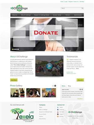 Wordpress Design by pb for Exela Ventures LLC | Design: #840459