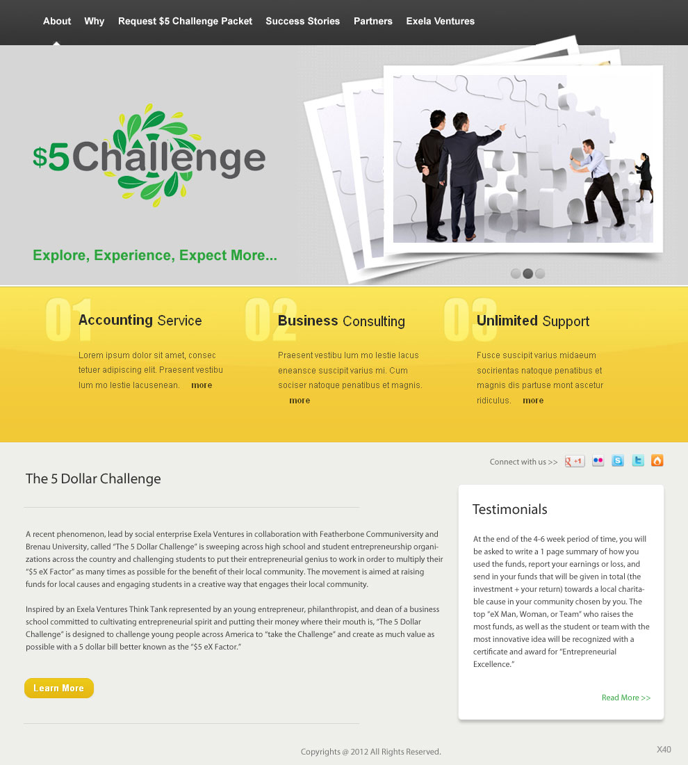 WordPress-Design von pb für Exela Ventures LLC | Design #842431