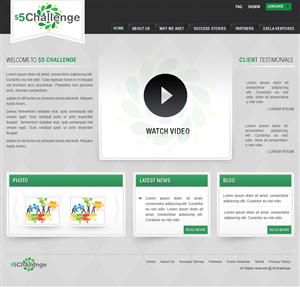 Wordpress Design by Eminents Infosoft for Exela Ventures LLC | Design: #836389