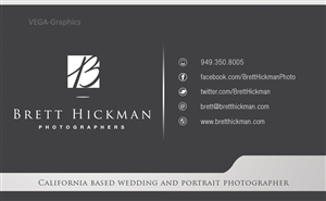 Business Card Design by VEGA-Designs for Brett Hickman Photographers | Design: #3479991