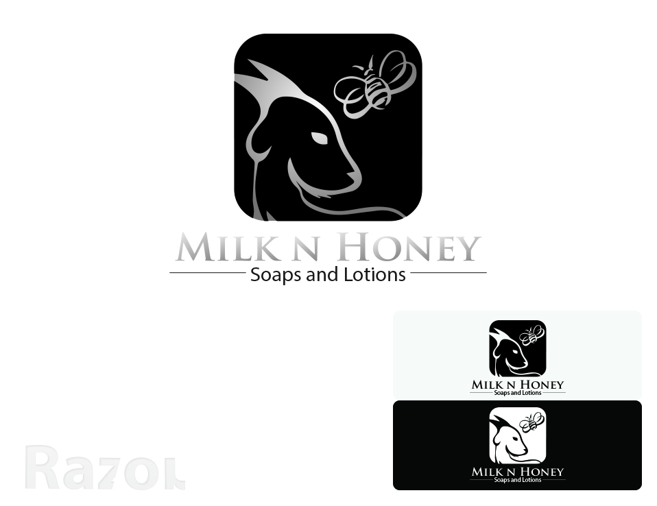 Logo Design by Razor Smith for Milk n Honey Soaps and Lotions | Design: #3377233